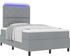 vidaXL Boxspringbett mit Matratze Hellgrau 120 x 200 cm Stoff (3342935)