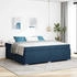 vidaXL Bettgestell Blau 200 x 200 cm Stoff (3399214)