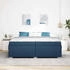 vidaXL Bettgestell Blau 200 x 200 cm Stoff (3399214)