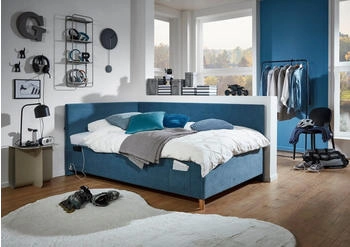 Meise M&ouml;bel Cool II Polsterbett mit USB-Anschluss und Bettkasten blau (2208-89-2000)