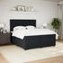 vidaXL Boxspringbett mit Matratze Schwarz 200x200 cm Samt (3290998)