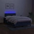 vidaXL Boxspringbett mit Matratze & LED Blau 120x190 cm Stoff (3270066)