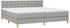 vidaXL Boxspringbett mit Matratze Hellgrau 120x190 cm Stoff (3269779)