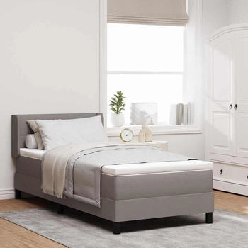 vidaXL Boxspringbett mit Matratze mit Matratze Taupe 100 x 200 cm (3341094)