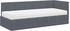 vidaXL Eckbettgestell mit Matratze Dunkelgrau 80 x 200 cm Samt (3393839)