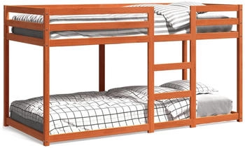 vidaXL Etagenbett Wachsbraun 80x200 cm Massivholz Kiefer (844828)