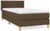vidaXL Boxspringbett mit Matratze Dunkelbraun 90x190 cm Stoff (3130476)