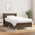 vidaXL Boxspringbett mit Matratze Dunkelbraun 90x190 cm Stoff (3130476)