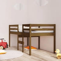 vidaXL Hochbett 75x190 cm Massivholz Kiefer