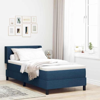 vidaXL Boxspringbett mit Matratze mit Matratze Blau 90 x 190 cm (3341082)
