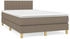 vidaXL Boxspringbett mit Matratze & LED Taupe 120x190 cm Stoff (3270106)
