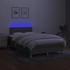 vidaXL Boxspringbett mit Matratze & LED Taupe 120x190 cm Stoff (3270106)
