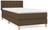 vidaXL Boxspringbett mit Matratze Dunkelbraun 90x190 cm Stoff (3130556)