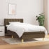 vidaXL Boxspringbett mit Matratze Dunkelbraun 90x190 cm Stoff (3130556)