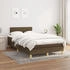 vidaXL Boxspringbett mit Matratze Dunkelbraun 90x190 cm Stoff (3140580)