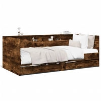 vidaXL Tagesbett mit Schubladen ohne Matratze Grau Sonoma 90x200 cm