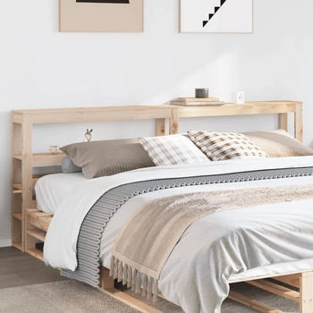vidaXL Kopfteil mit Ablagen 200 cm Massivholz Kiefer (850872)