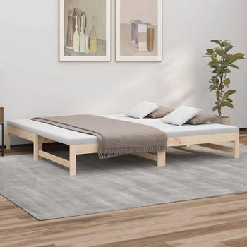 vidaXL Tagesbett Ausziehbar 2x(80x200) cm Massivholz Kiefer (823409)
