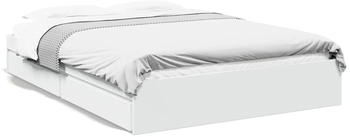 vidaXL Bettgestell mit Schubladen Holzwerkstoff Wei&szlig; (3280678)