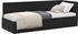 vidaXL Eckbettgestell mit Kopfteil Schwarz 80 x 200 cm Samt (42016292)