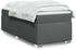 vidaXL Boxspringbett mit Matratze Dunkelgrau 80x200 cm Stoff (3285089)