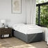 vidaXL Boxspringbett mit Matratze Dunkelgrau 80x200 cm Stoff (3285089)