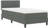 vidaXL Boxspringbett mit Matratze Dunkelgrau 80 x 200 cm Stoff (3338644)