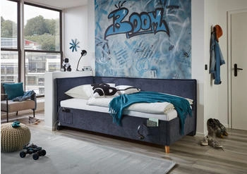 Meise M&ouml;bel Fun II Kinderbett/Jugendbett Polsterbett Dunkelblau mit USB-Anschluss (2228-99-0900)