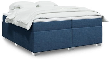 vidaXL Boxspringbett mit Matratze Blau 200x200 cm Stoff (3285164)