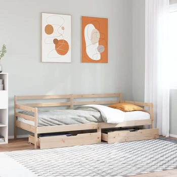 vidaXL Tagesbett mit Schubladen Wei&szlig; 80x200 cm Kiefernholz (3302064)