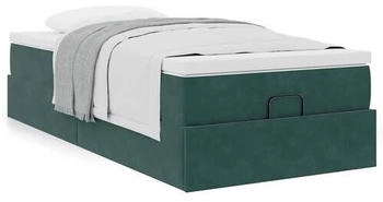 vidaXL Ottoman-Bett mit Matratze Dunkelgrün 80x200 cm Samt (3311150)
