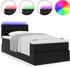 vidaXL Ottoman-Bett mit Matratzen & LEDs Schwarz 90x190 cm Kunstleder (3312127)