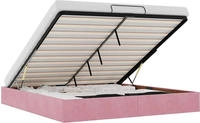 vidaXL Ottoman-Bett ohne Matratze Rosa 200x200 cm Samt