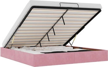 vidaXL Ottoman-Bett ohne Matratze Rosa 200x200 cm Samt (3310990)