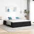 vidaXL Ottoman-Bett mit Matratzen Schwarz 200x200 cm Stoff (3311136)