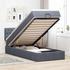 vidaXL Ottoman-Bett mit Matratze Dunkelgrau 90x190 cm Samt (3311814)