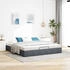 vidaXL Ottoman-Bett ohne Matratze Dunkelgrau 200x200 cm Samt (3310986)