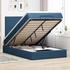 vidaXL Ottoman-Bett mit Matratze Blau 120x190 cm Stoff (3313063)