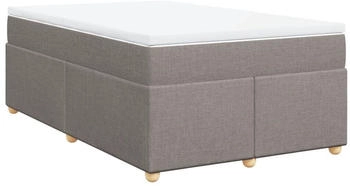 vidaXL Boxspringbett mit Matratze Taupe 120x200 cm Stoff (3285370)