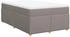 vidaXL Boxspringbett mit Matratze Taupe 120x200 cm Stoff (3285370)