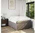 vidaXL Boxspringbett mit Matratze Taupe 120x200 cm Stoff (3285370)
