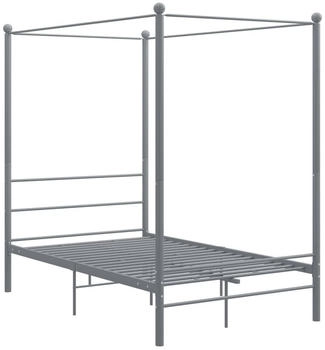 vidaXL Himmelbett Grau Metall 140x200 cm (325062)