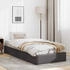 vidaXL Ottoman-Bett ohne Matratze Grau 90x200 cm Kunstleder (3310782)