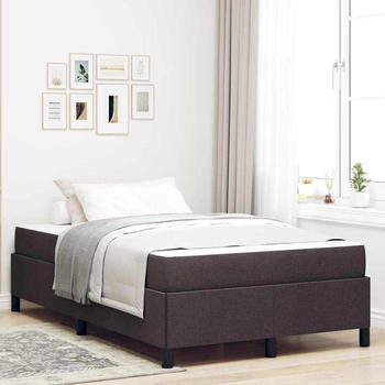vidaXL Boxspringbett Braun 120 x 190 cm Stoff und Holzwerkstoff (3398846)