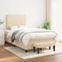 vidaXL Boxspringbett mit Matratze Creme 120x190 cm Stoff (3270353)