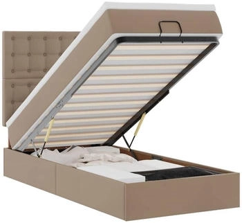 vidaXL Ottoman-Bett mit Matratze & LEDs 100x200cm Kunstleder (3313839)