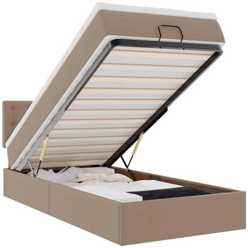 vidaXL Ottoman-Bett mit Matratzen & LEDs 100x200cm Kunstleder (3312141)