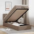 vidaXL Ottoman-Bett mit Matratzen & LEDs 90x190 cm Kunstleder (3312131)