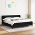 vidaXL Boxspringbett mit Matratze Schwarz 140x190 cm Stoff (3126399)