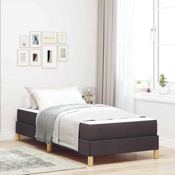 vidaXL Boxspringbett Braun 90 x 190 cm Stoff und Holzwerkstoff (3398531)